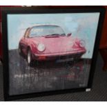 Marcus Haub (b. 1972) German Porsche Signed, acrylic on canvas, 59.5cm by 59.5cm Artist's Resale