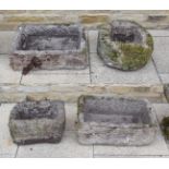 Four stone troughs