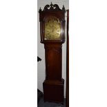 ~ An oak eight day longcase clock, signed George Miller Gateshead, 18th century, dial with an