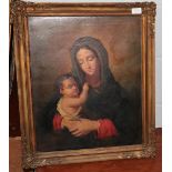 Manner of Sassoferatto Madonna and Child, half length Oil on canvas, 51cm by 41.5cm; together with
