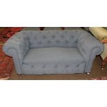 A Chesterfield style drop end button back settee, 170cm wide