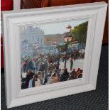 Hilary Burnett Cooper (Contemporary) ''St Mark's Square'' Signed, oil on board, 39cm by 39cm