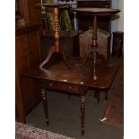 A 19th century mahogany Pembroke table and two 19th century tripod tables (3)