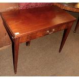 A late George III mahogany folding tea table