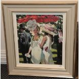 After Sherree Valentine Daines (b.1956) ''Glamorous Ladies at Ascot'' Signed and numbered 37/95,