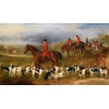 John Ferneley Junior (1815-1862) The Middleton Hunt meeting near Birdsall with Mr T Carter MFH up