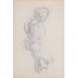 John Frederick Tayler PRWS (1802-1889) Study of huntsman Pencil and red chalk, 35cm by 23cm