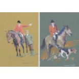 William Norman Gaunt FIAL NDD (1918-2001) Huntsman and hound on the scent Signed, watercolour and