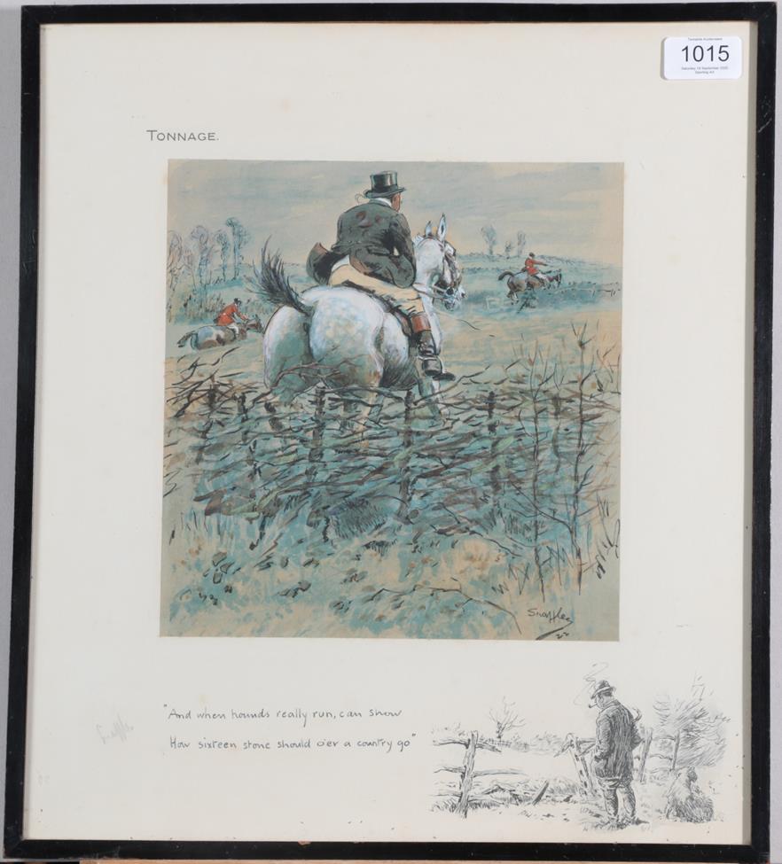 Charles Johnson Payne ''Snaffles'' (1884-1967) ''Tonnage - and when Hounds really run, can show - Image 2 of 3