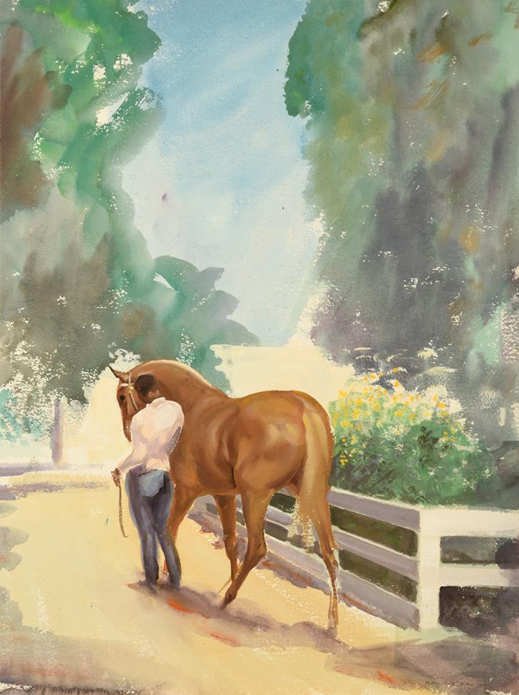 John Rattenbury Skeaping RA (1901-1980) ''The Stallion'' Signed and dated (19)72, titled verso,