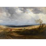 Anthony Vandyke Copley Fielding (1787-1855) ''View looking over the Weald of Sussex Down near