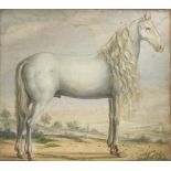 Circle of George Stubbs ARA (1724-1806) Portrait of a Barb Horse Extensively inscribed verso and