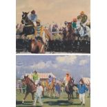 William Norman Gaunt FIAL NDD (1918-2001) ''Point to point, going out from the paddock,