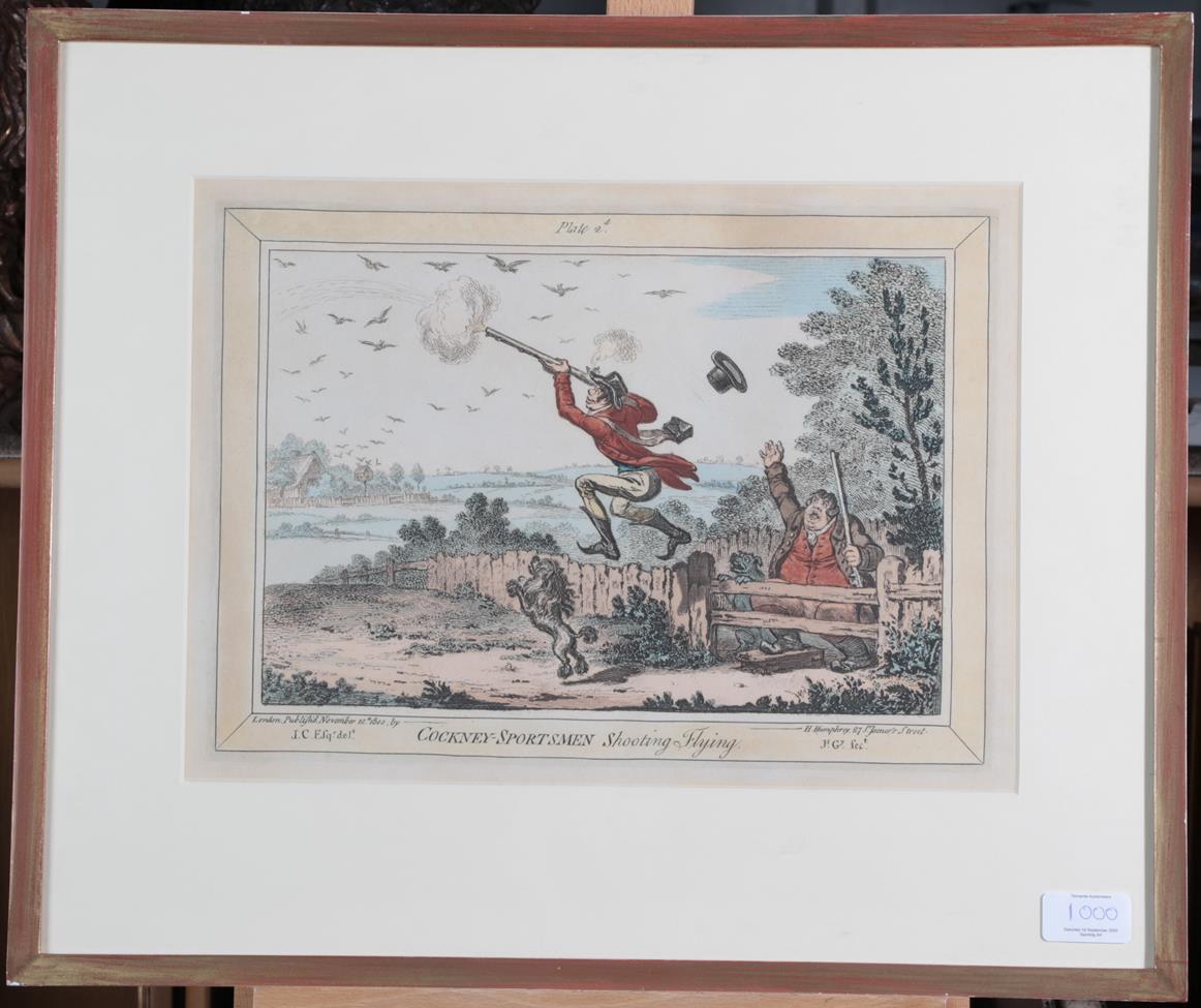 H Humphrey after James Gillray (1756-1815) ''Cockney Sportsman plates 1-4'' ''Marking Game'' '' - Image 6 of 9