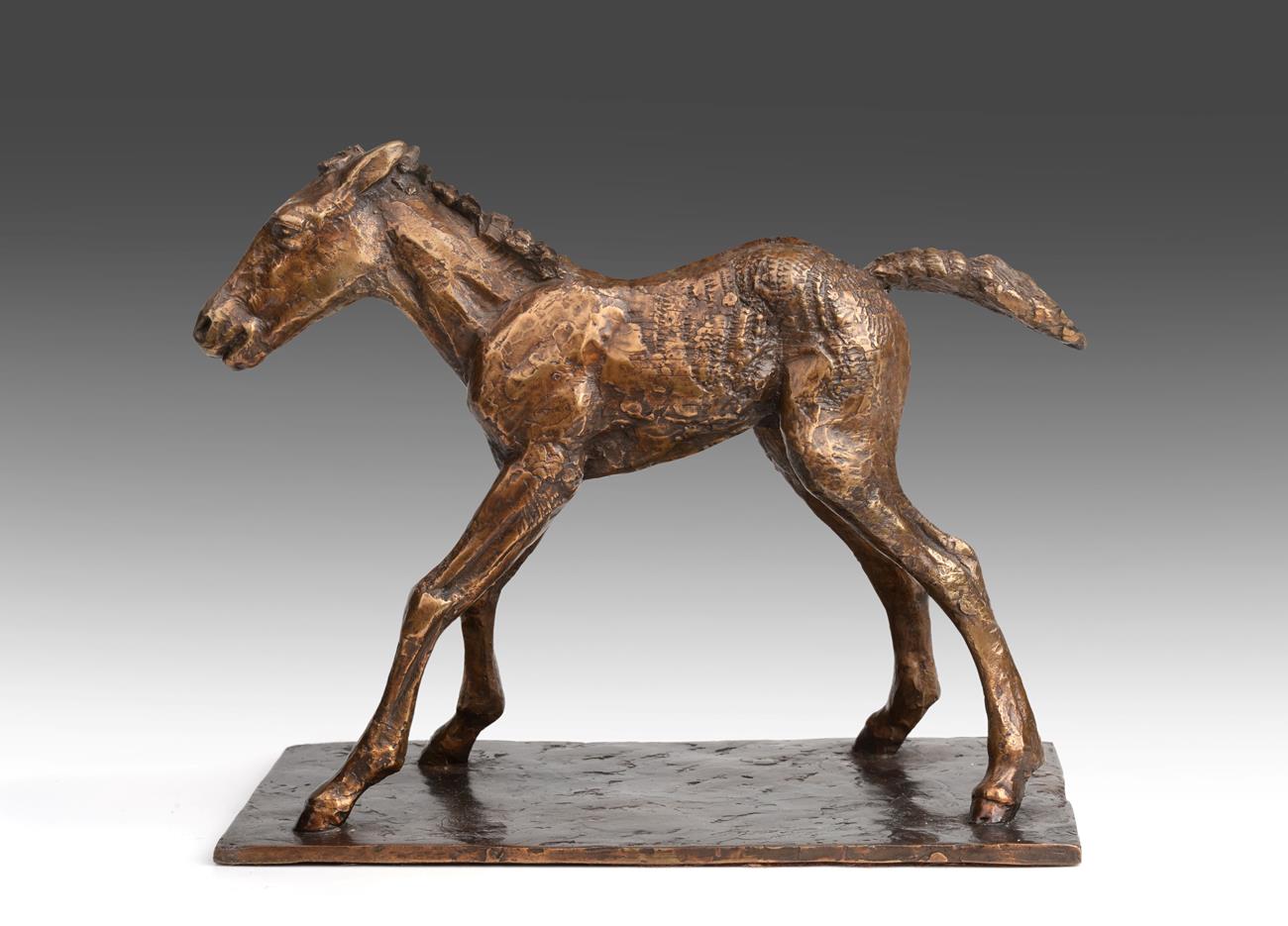 Sally Arnup FRBS, ARCA (1930-2015) ''Gypsie's Foal'' Signed and inscribed A/C, bronze, 18cm high