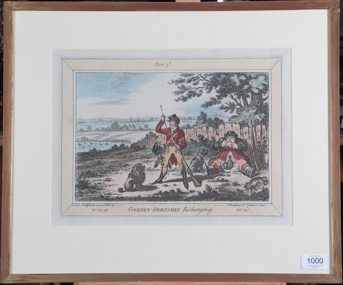 H Humphrey after James Gillray (1756-1815) ''Cockney Sportsman plates 1-4'' ''Marking Game'' '' - Image 2 of 9