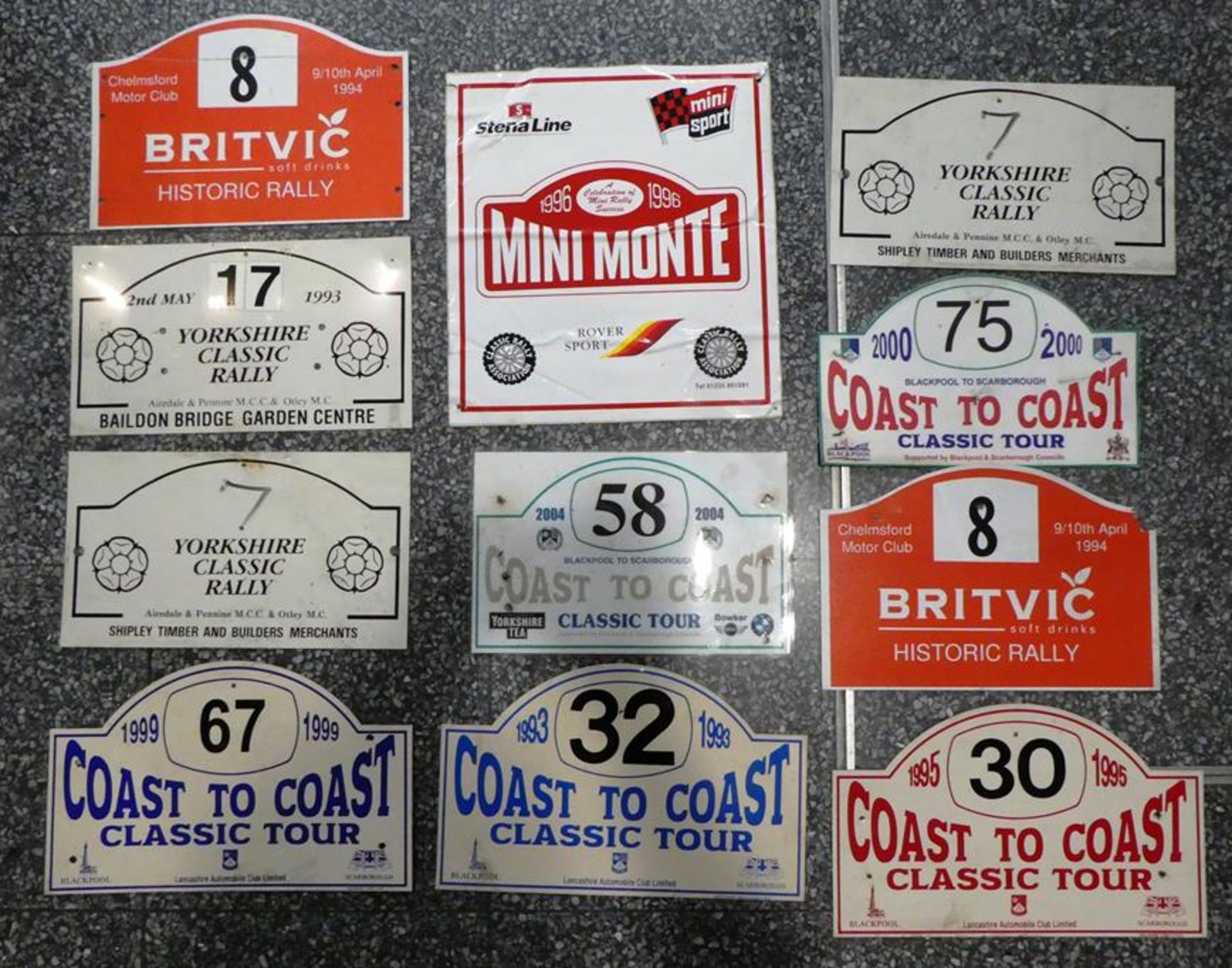 A Box of Assorted Number Plates and Signs, to include old-style pressed metal examples, modern - Image 3 of 4
