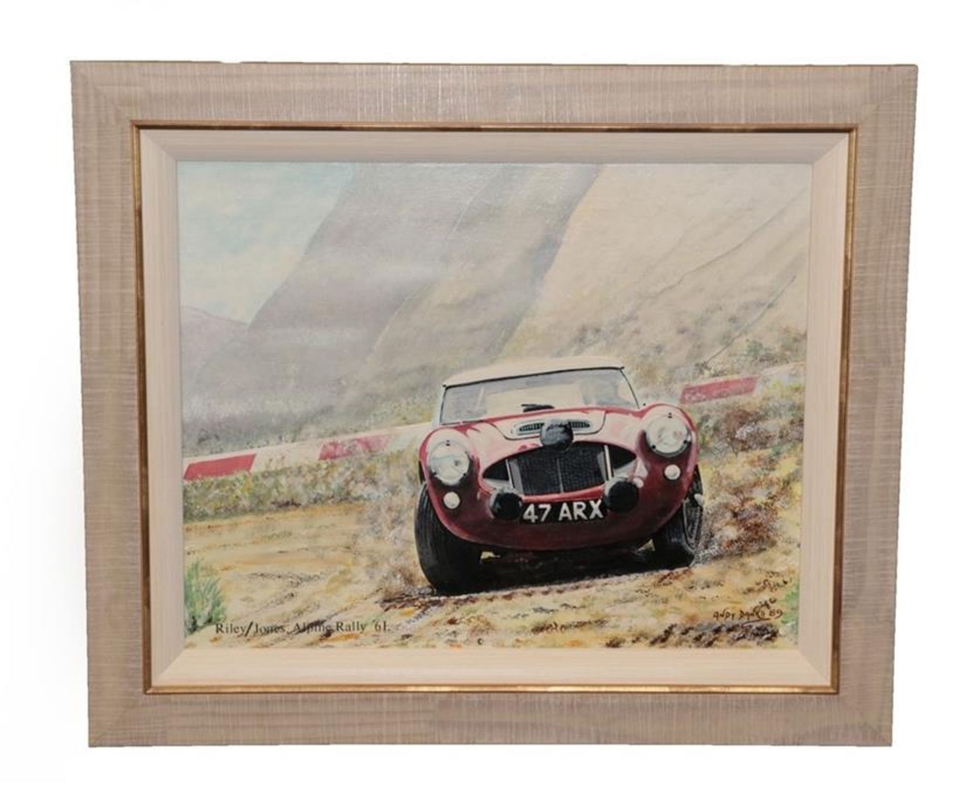Andy Danks (Contemporary) Rally/Jones Alpine Rally 1961 car registration 47 ARX JMP Signed and dated
