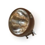 An Early 20th Century CAB Brass Bell-Shaped Car Lamp, the base stamped nb, 20cm diameter