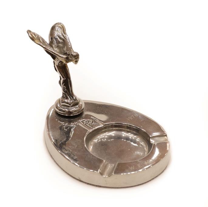 Rolls-Royce Interest: A Chromed Presentation Ashtray, For 25 Years' Service 1953-1978 Presented to W