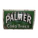 Palmer Cord Tyres: A Rare Single-Sided Enamel Advertising Sign, by Hancock & Corfield Ltd,