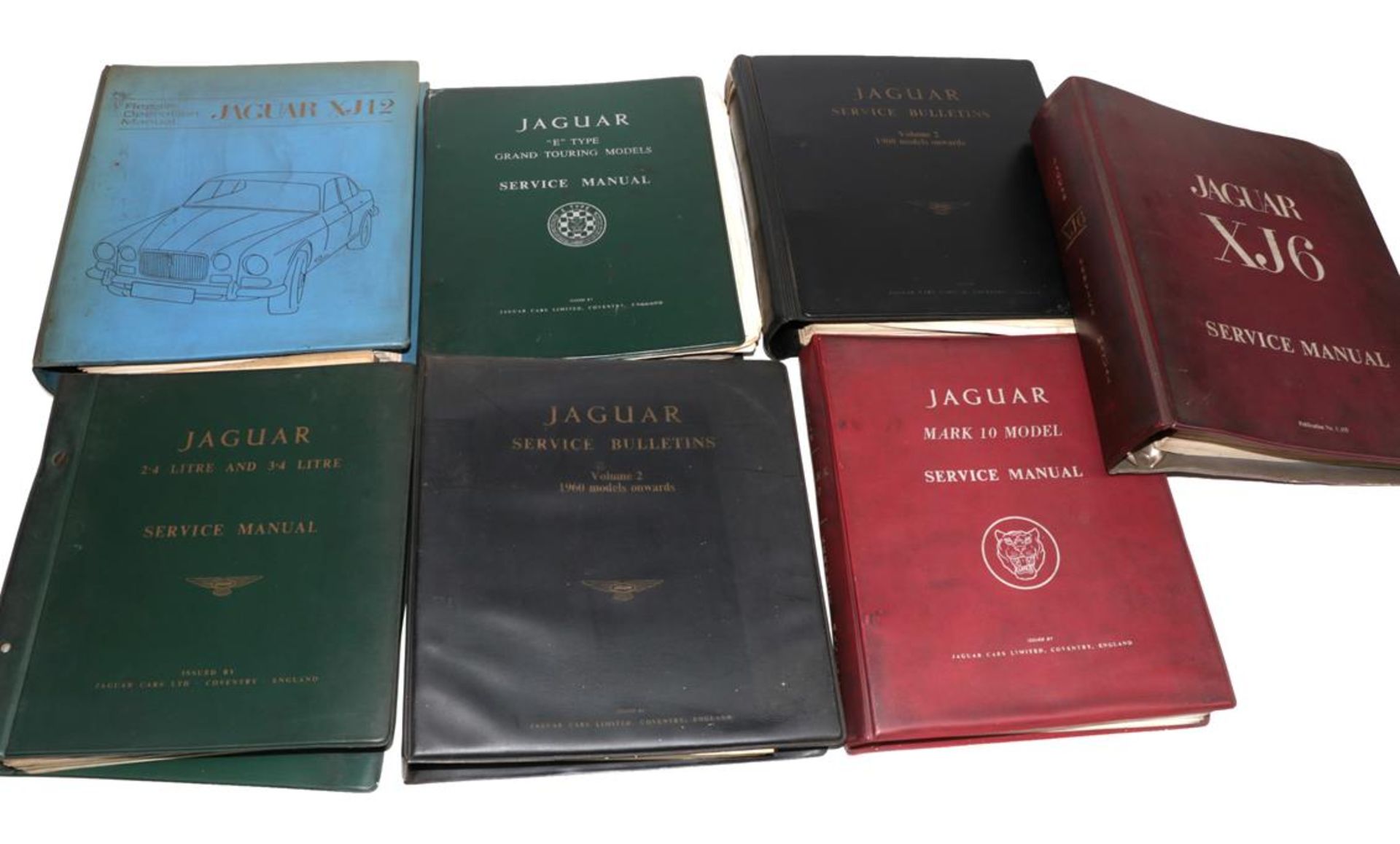 Jaguar Interest: Six Service Manuals, for the XJ6, the Mk10, two service bulletins volume 2 1960