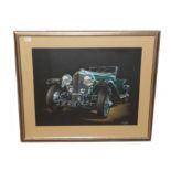Phil Ingle (Contemporary) 4.4 Bentley Motor Car, registration GF 6138 Signed, watercolour, 43cm by