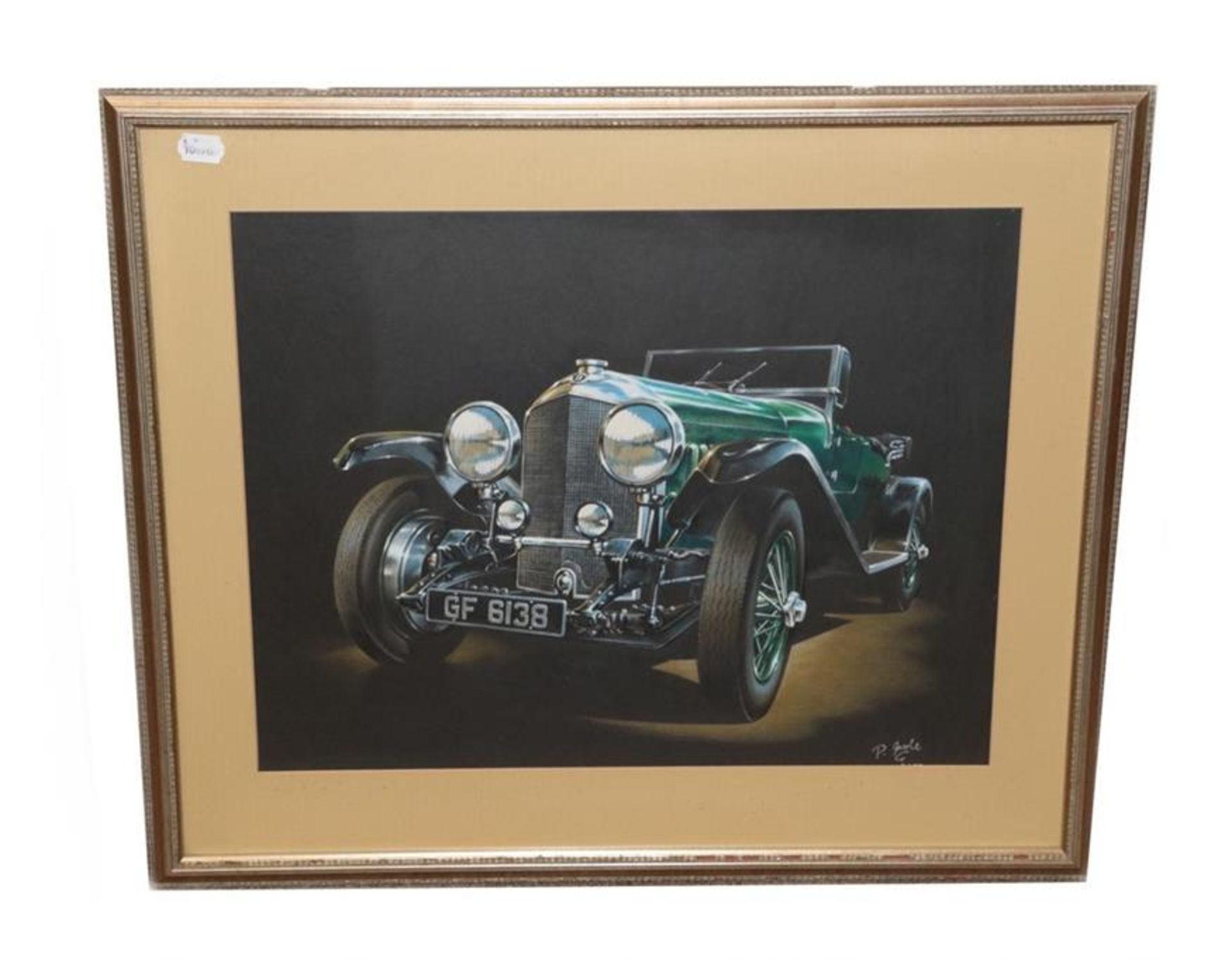 Phil Ingle (Contemporary) 4.4 Bentley Motor Car, registration GF 6138 Signed, watercolour, 43cm by