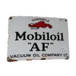 Gargoyle Mobiloil AF: A Single-Sided Enamel Advertising Sign, bearing registration trademark, 23cm
