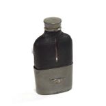 Bentley Interest: A 1920/30 Leather and Glass-Bodied Drinks Flask, with screw cap, the removable