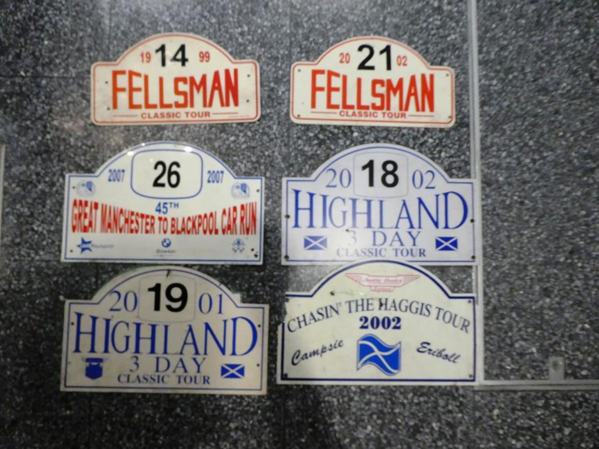 A Box of Assorted Number Plates and Signs, to include old-style pressed metal examples, modern - Image 2 of 4