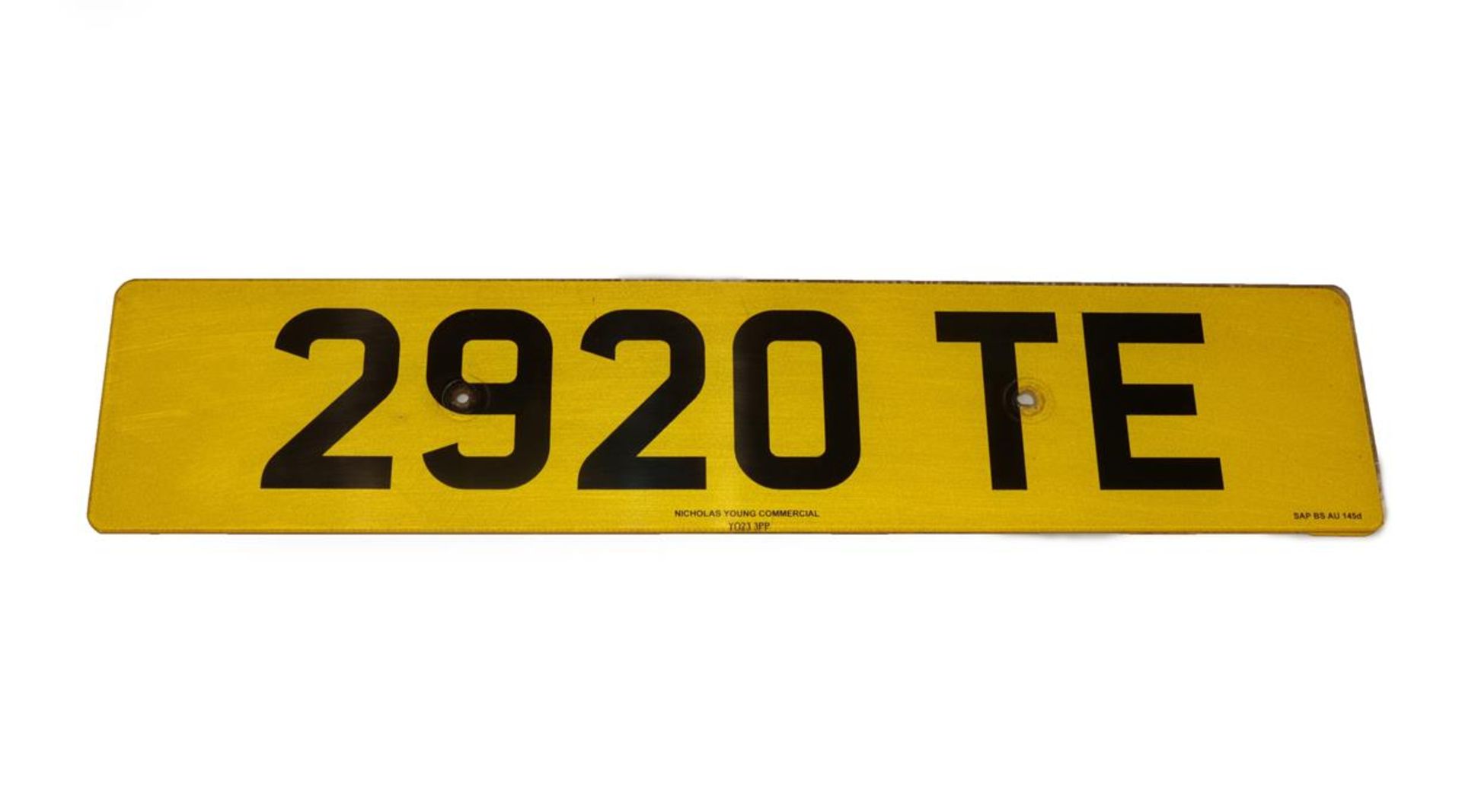 Cherished Registration Number: 2920 TE, with retention certificate, expires 27 06 2025 sold with one