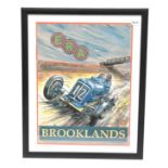 Phil May (b.1925) ''ERA R 12c English racing automobiles'' Giclee poster print on canvas, 49.5cm