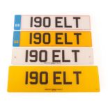 Cherished Registration Number 190 ELT, with retention certificate dated 05 01 2019, expiring 05 01