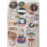 A Collection of Twenty-Three Vehicle Lapel Badges and Pins, to include Renault, Lotus, BMW, Triumph,