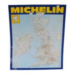 Michelin: A Single-Sided Aluminium Road Sign, showing the map of the UK with the Channel, Orkney and