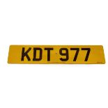 Cherished Registration Number: KDT 977, with retention certificate, expires 11 09 2025 sold with one