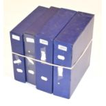 Jersey 4 Frank Godden Warwick Boxed Albums containing a superb specialised cylinder block collection