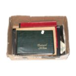 Box Assorted Stock book with 1d Red used plates, Stock sheets with various German issued stamps,