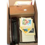 GB 3 Boxes and loose Album leaves/Packets. Large stock mint /Used from 1912 in multiple stock