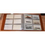 A modern album containing 168 postcards of Shipping interest. Many of the cards are of passenger