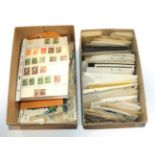 Australia 2 small boxes Stock cards and loose mint and used from dealer majority identified and