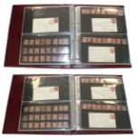 QV Collection Line engraved issues including 2d blues and 1d reds on covers. Singles mint and