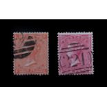 Sg66wi 4d Deep Rose-Carmine wmk inverted post mark 324. SG94wi 4d Vermillion Wmk inverted. A fine