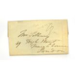 09/09/1830 Ilse of Wight Cover. Posted in Newport 9d rate to London received 10th September 1830 a