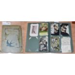 A thin album containing approx. 90 cards. All Edwardian, subjects include Babies / Girls Heads,