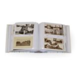 2 Albums with 136 early photographic cards of the Whitby area produced by Frank Meadow Sutcliffe.