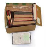 Commonwealth: Carton containing 4 Well filled albums of GB and commonwealth values mainly used