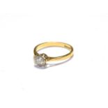 An 18 carat gold diamond solitaire ring, estimated diamond weight 0.25 carat approximately, finger