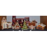 A collection of Villeyroy & Boch porcelain Christmas models and figures, including gingerbread